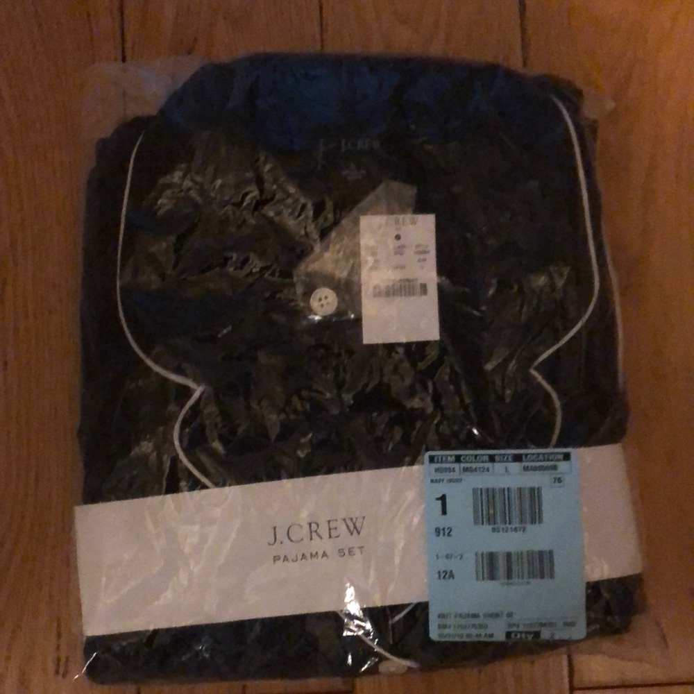 J. Crew Factory short sleeved pajama set in navy